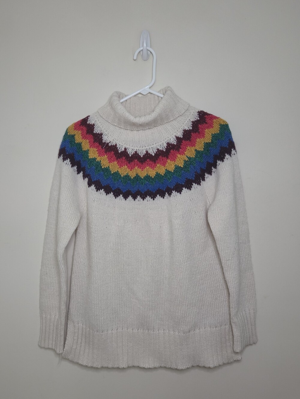 Women'a Alya Fair Isle Turtleneck Sweater Sz Medium